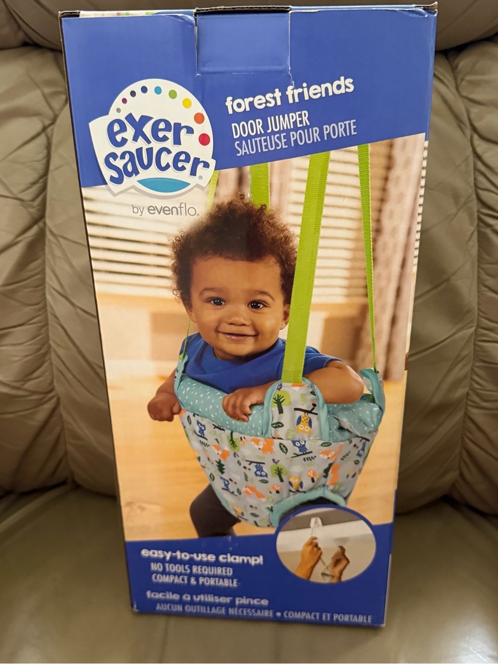 Evenflo Exer Saucer Forest Friends Blue Door Jumper